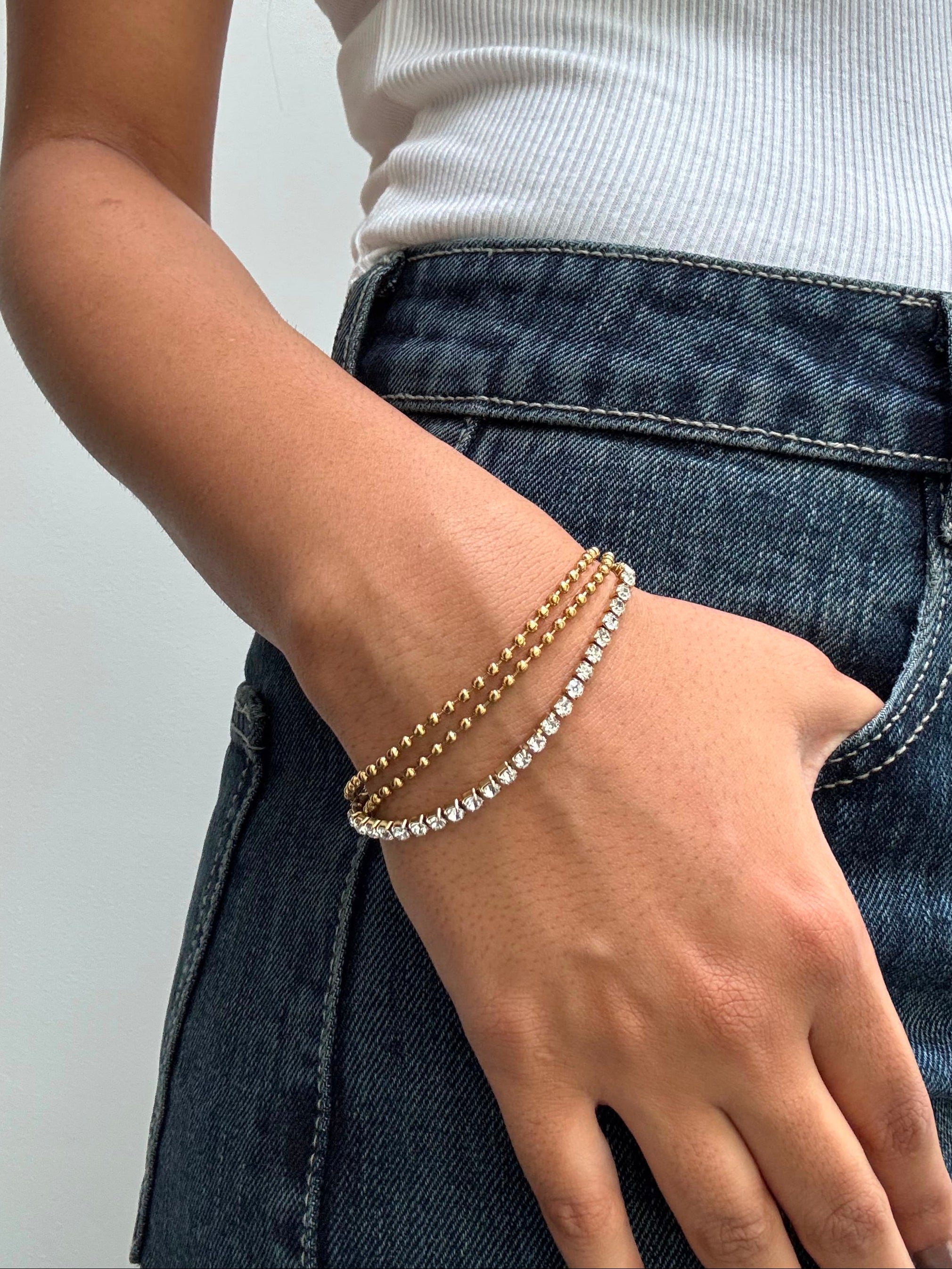 Prism Link Layered Bracelet