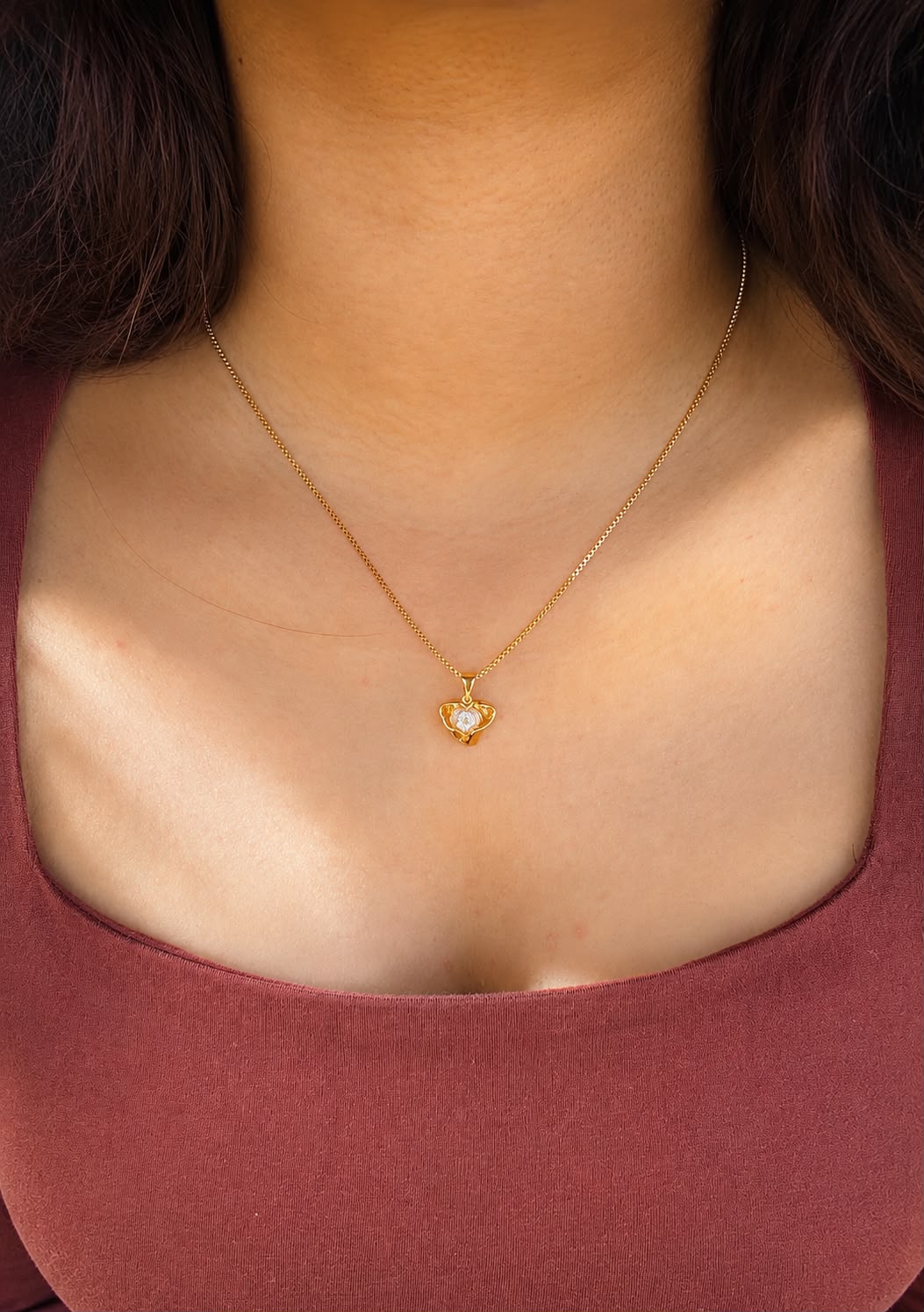Pearl Heart Glow Necklace