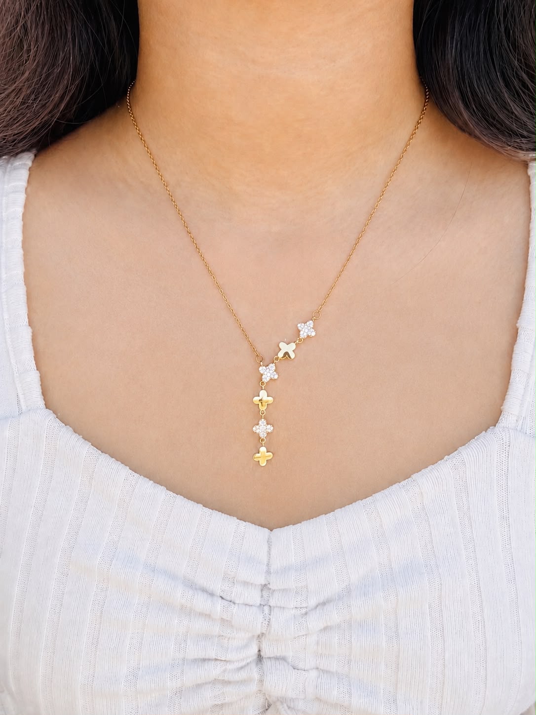 Clover Drop Necklace