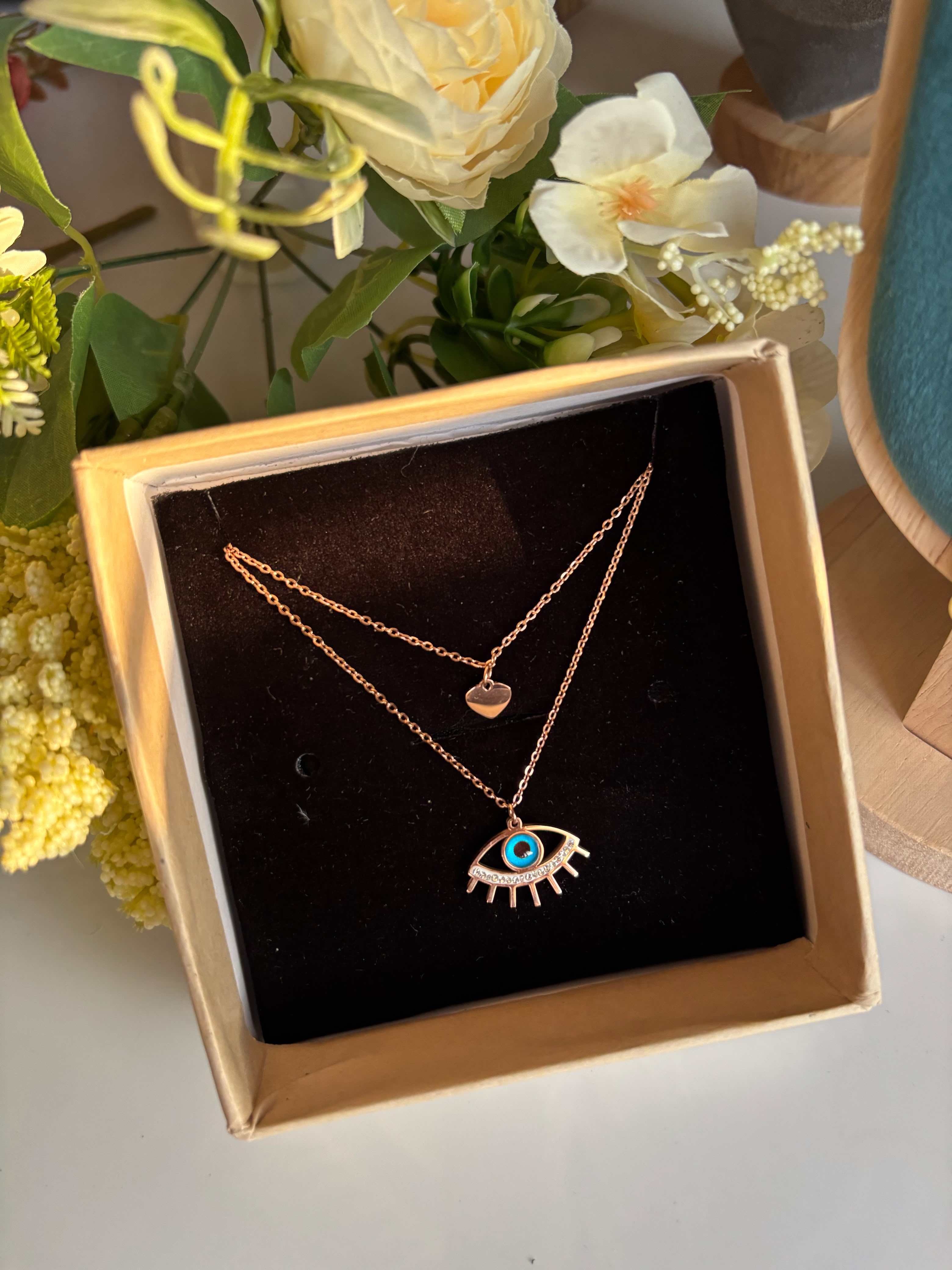 Celeste Nazar Layered Rosegold Necklace